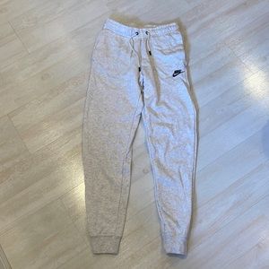 White Nike Fleece Sweatpants